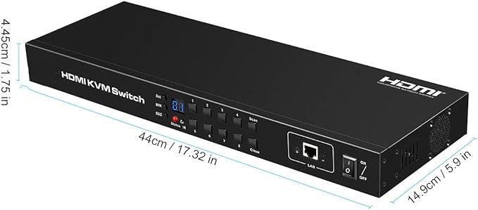 Switch KVM HDMI 8X1 personalizado de 8 portas