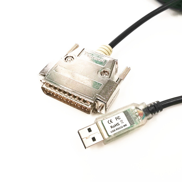 Adaptador serial ftdi usb para rs232/programação de controles cnc/25 pinos db25 db9 db15 macho conector 1.5m US-232R compatível